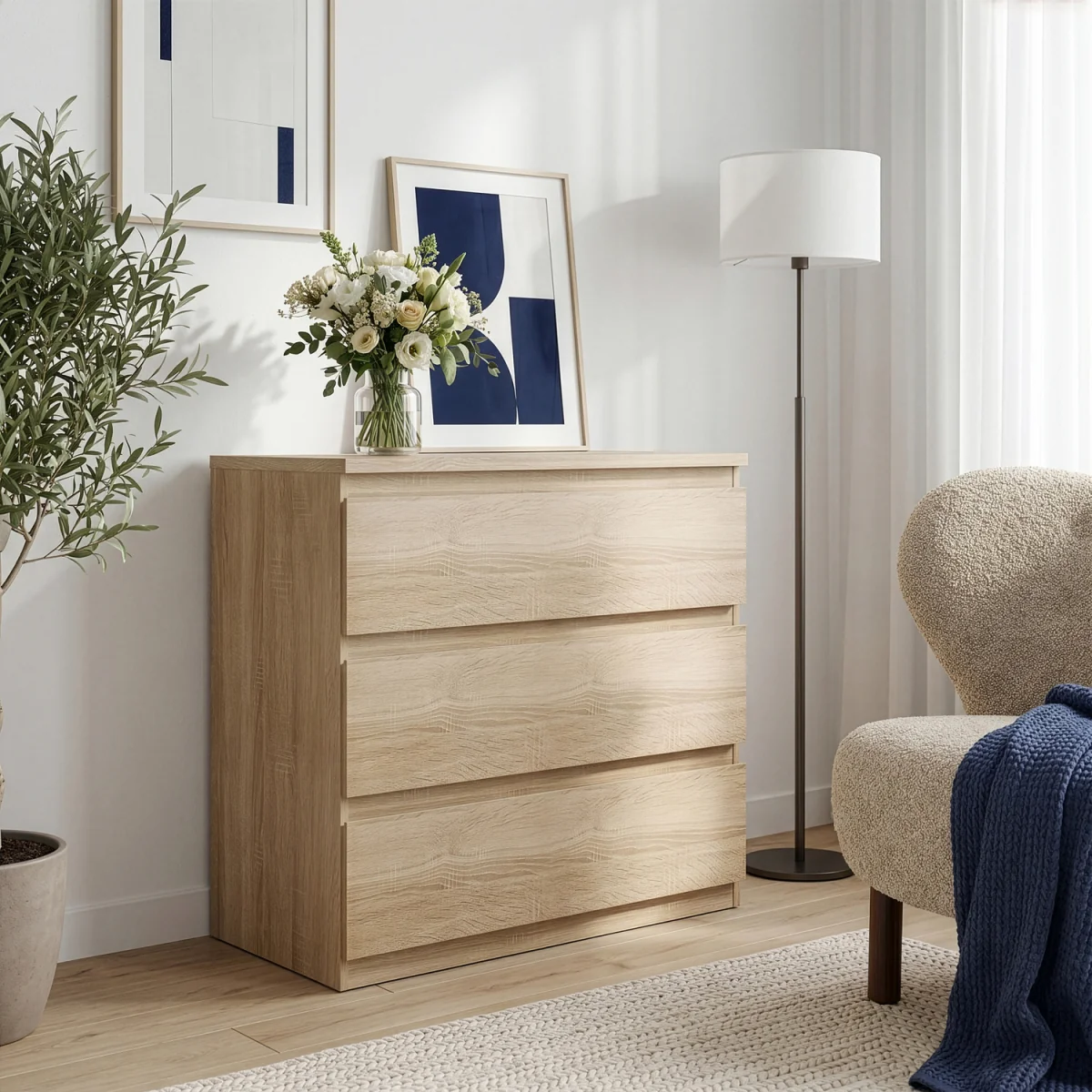 Edmore 3 Drawer Chest - Mauvella Oak – image 20