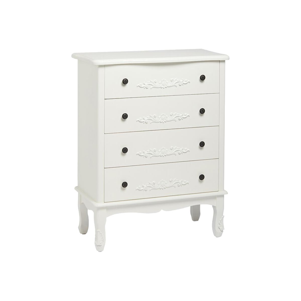 Antoinette 4-Drawer Chest - White