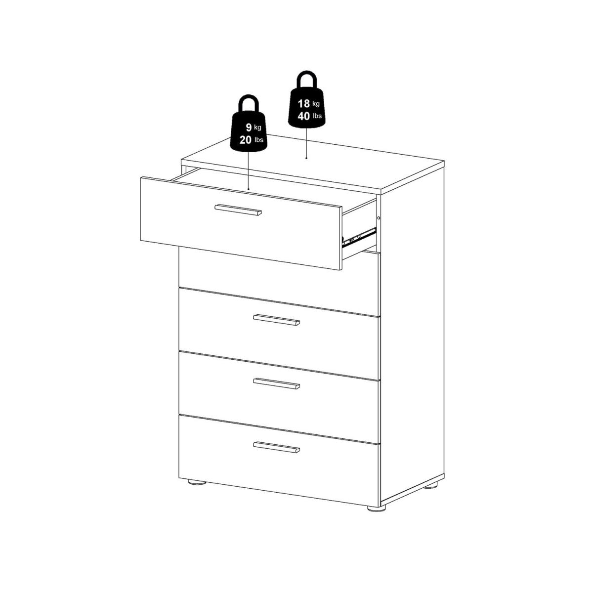 Pepe Chest of 5 Drawers - Truffle Oak – image 9