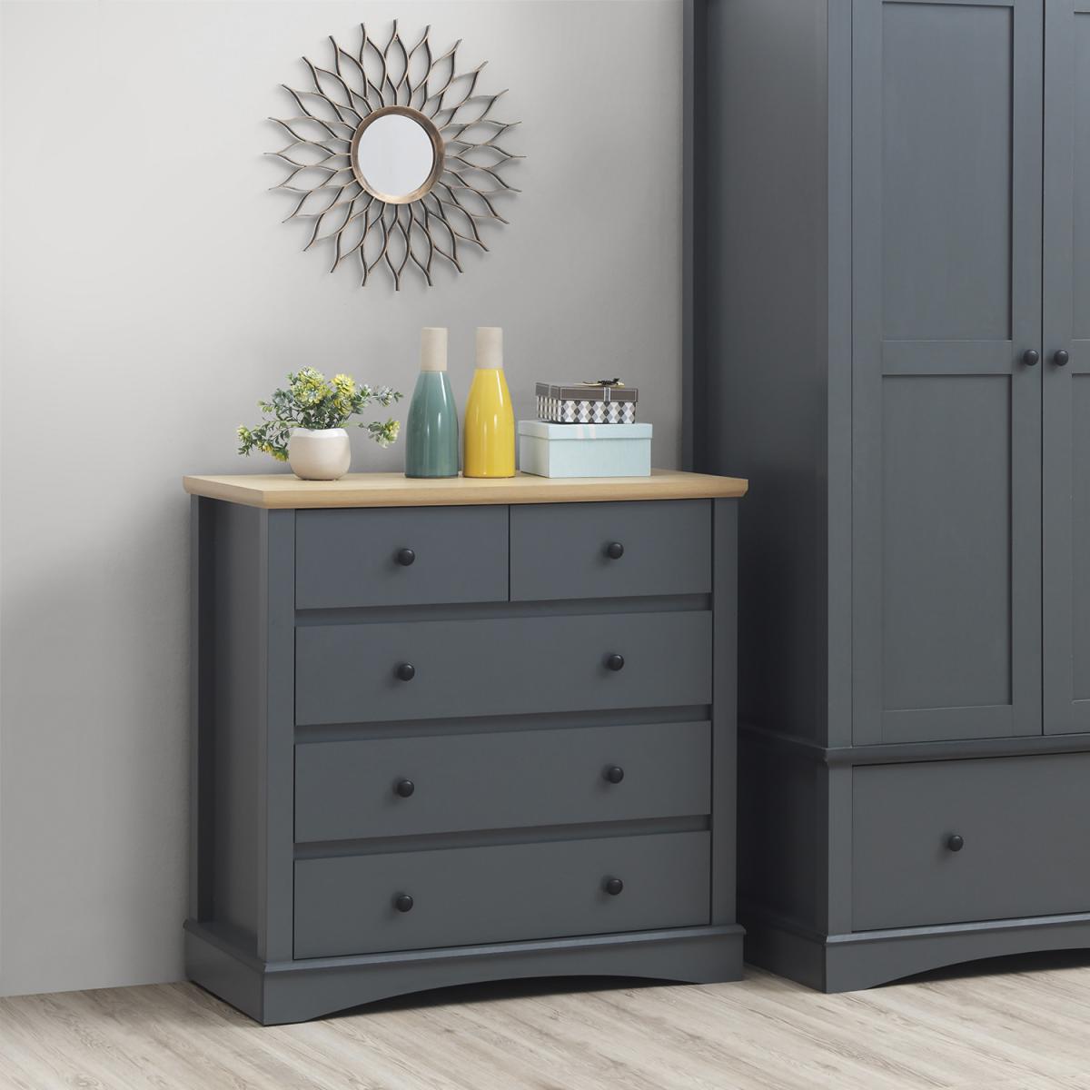 Carden Five Drawer Chest - Dark Grey – image 6
