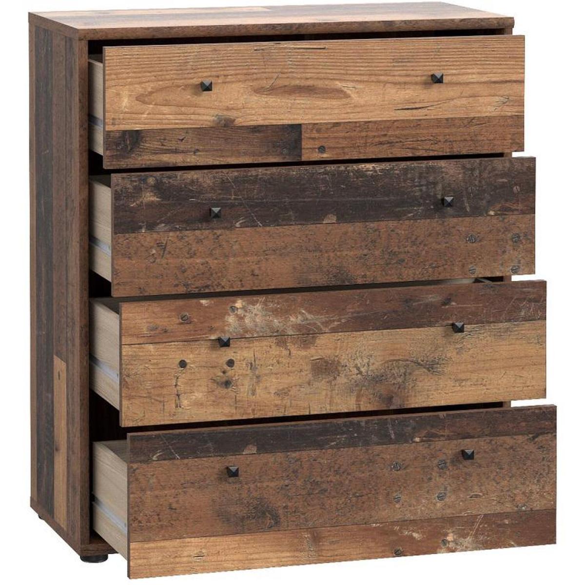 4 Drawer Chest Of Drawers Vintage Oak - Vintage – image 2