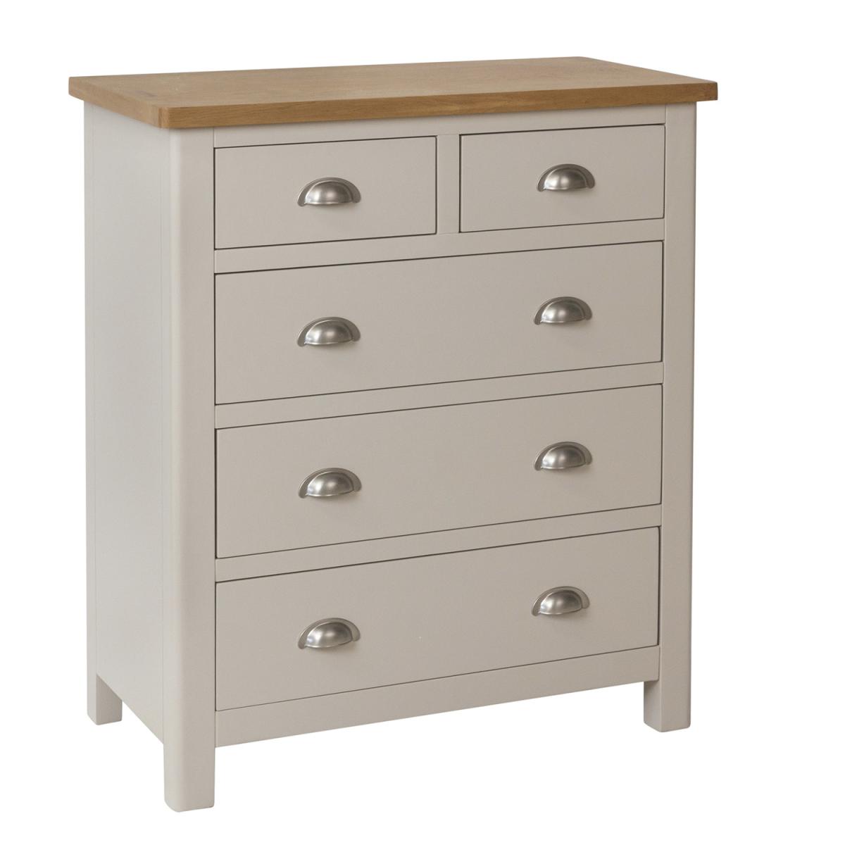 Cambridge 2 Over 3 Drawer Chest - Rustic Oak – image 6