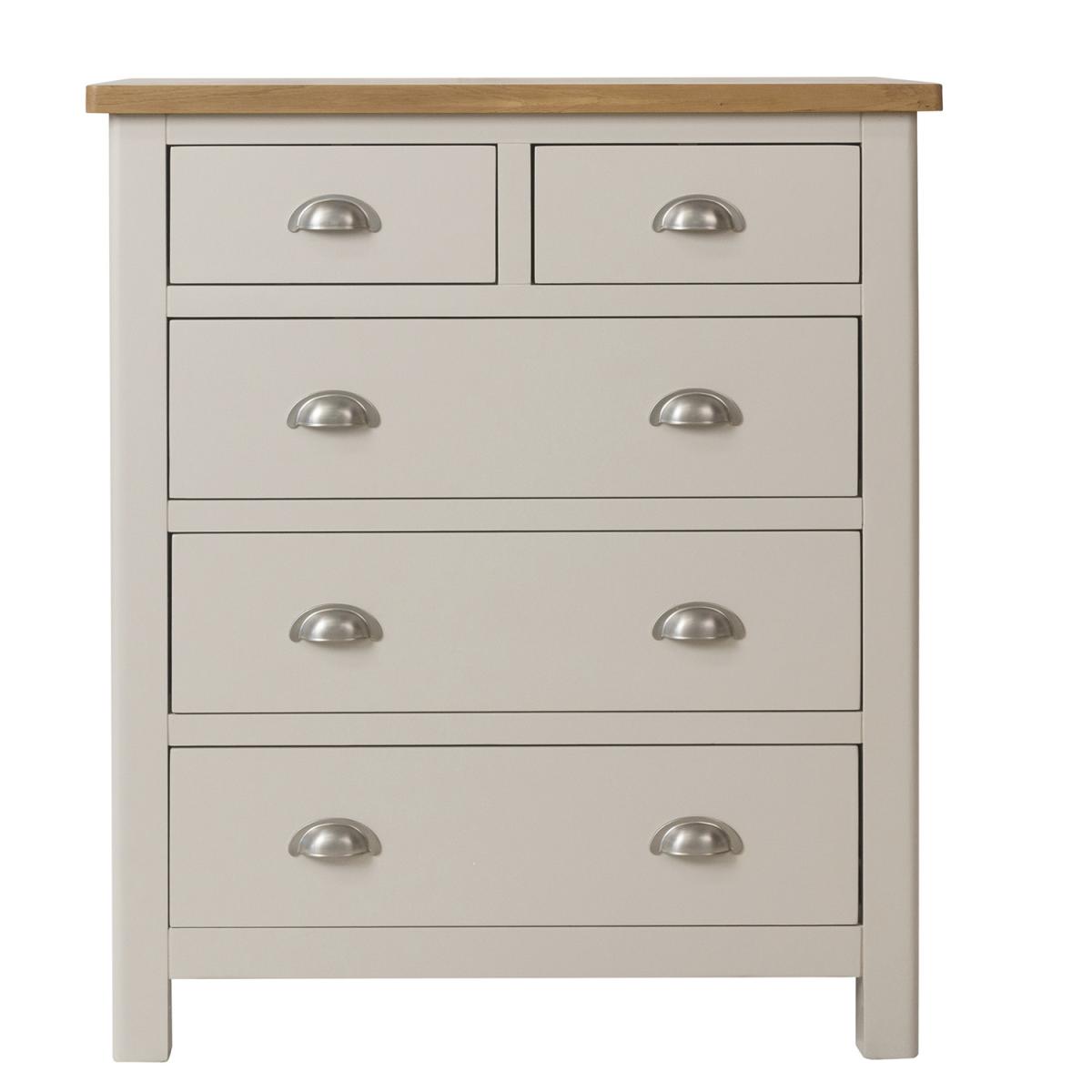 Cambridge 2 Over 3 Drawer Chest - Rustic Oak – image 7