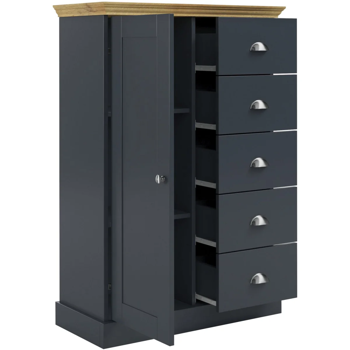 Motala Chest 1D5DR AnthraOak - Anthracite/Oak – image 5