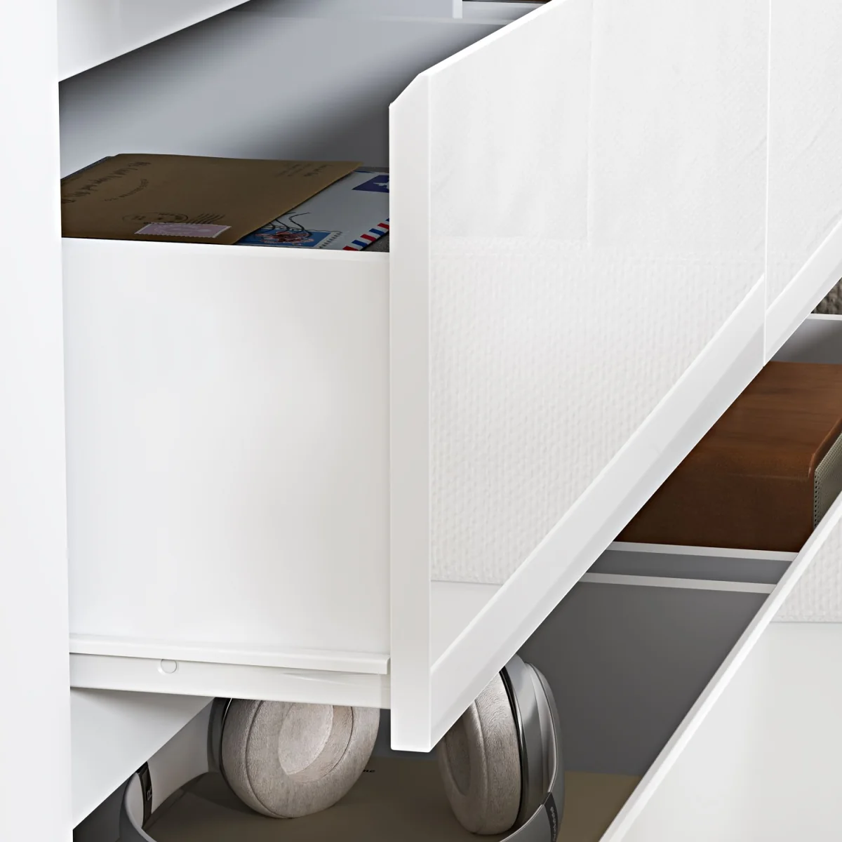 Ardenza White High Gloss 6 Drawer Wide Chest - White & White Gloss – image 6