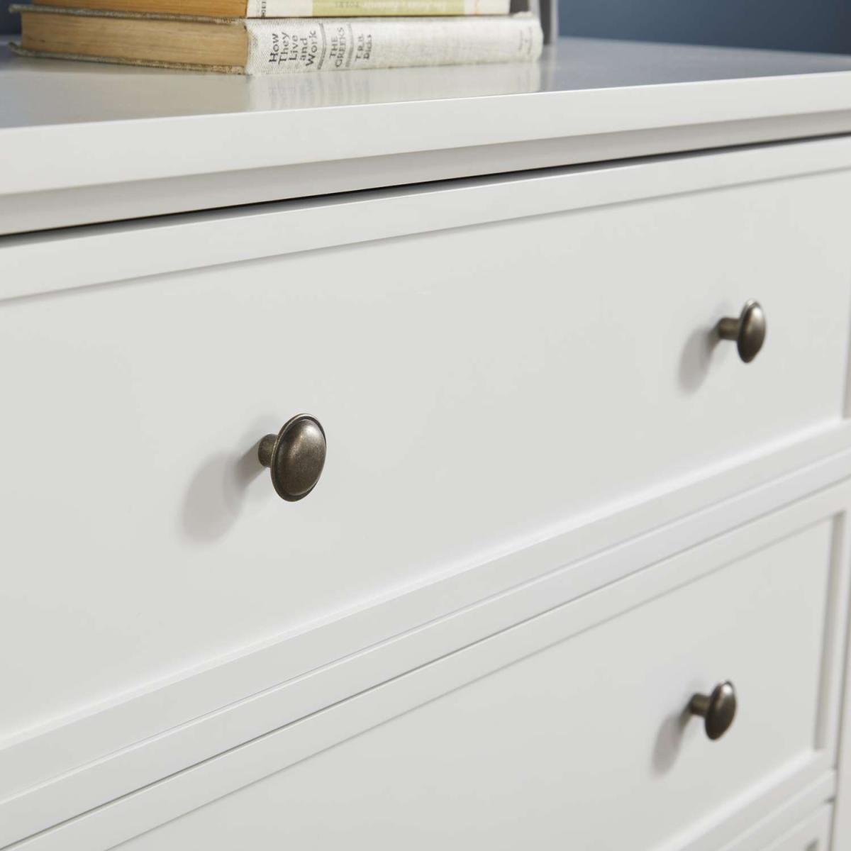 Chest of 3 Drawers with Changeable Handles in White - White – image 4