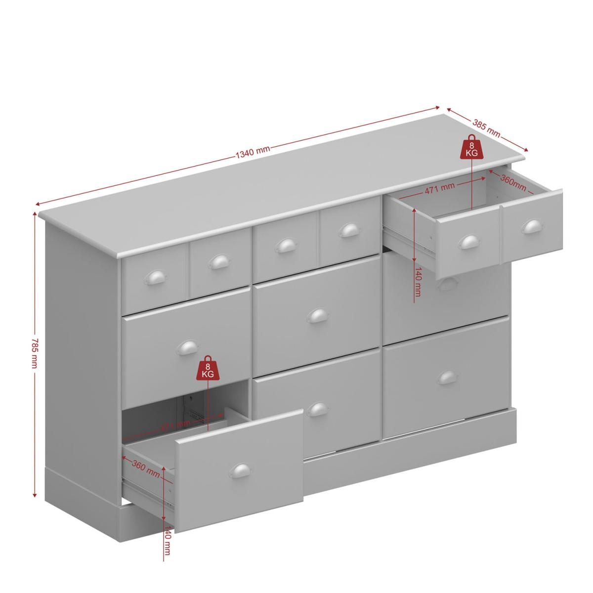 Nola Large Chest of Drawers - White – image 10
