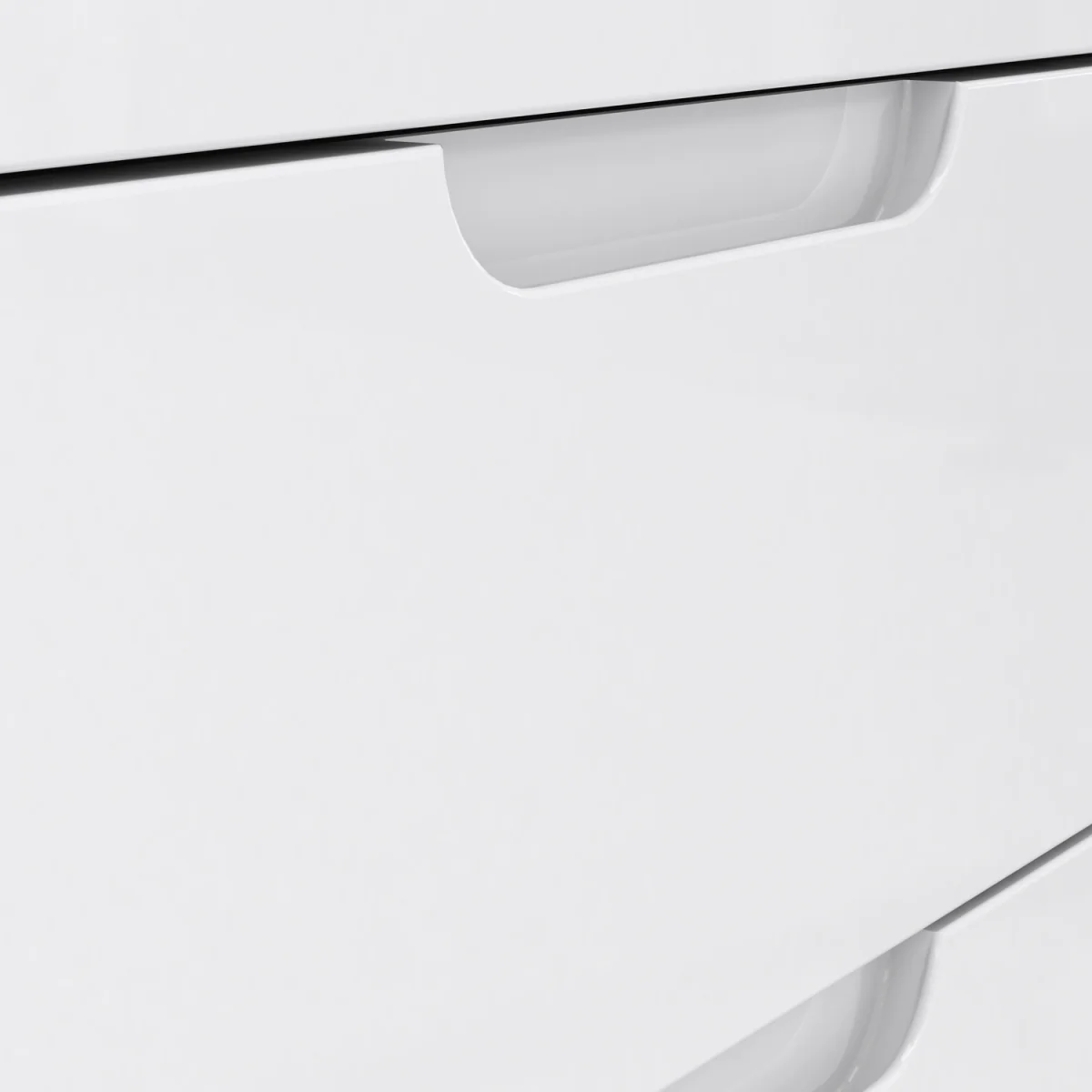 Sienna 4 Chest of Drawers 1 Door in White/White High Gloss - White – image 6