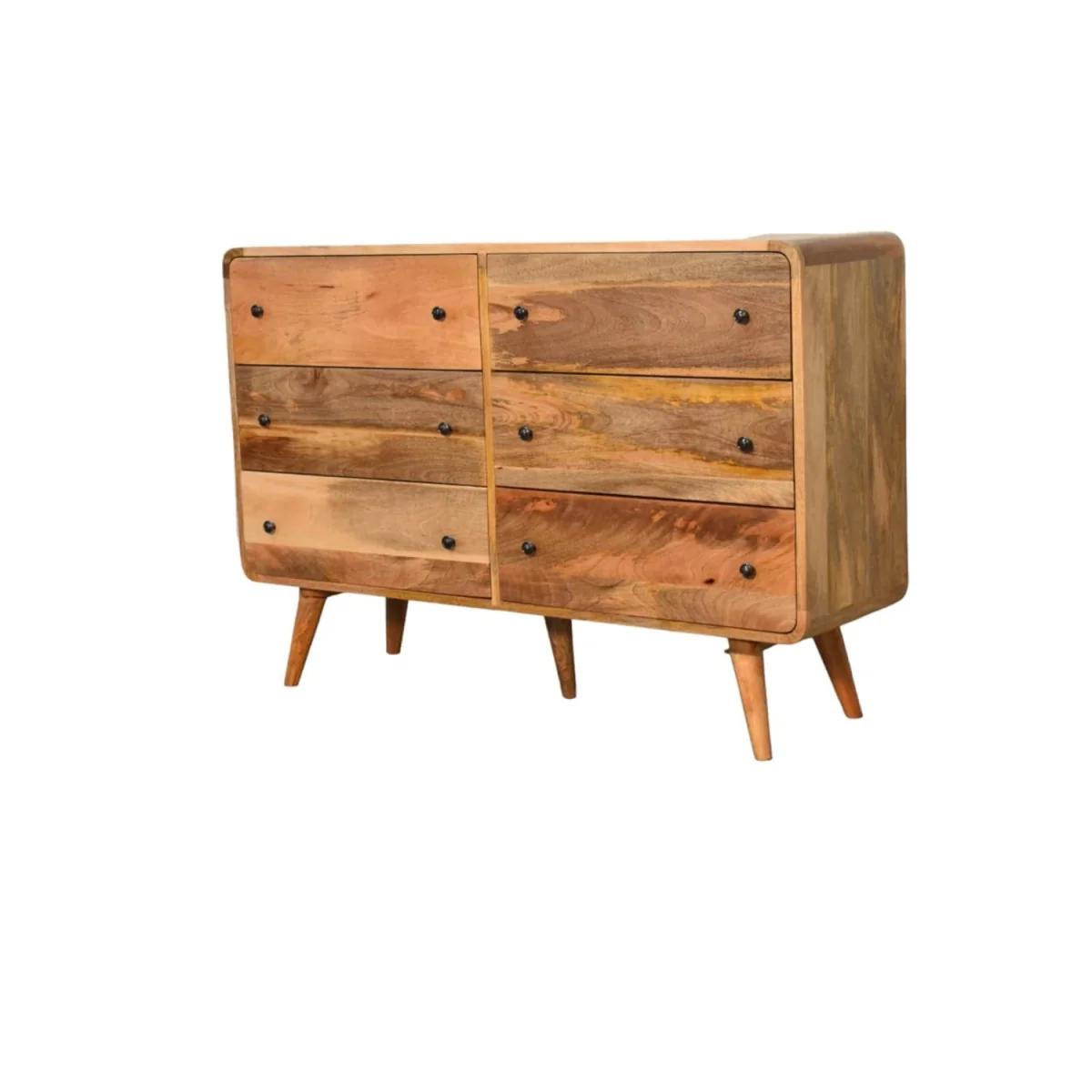 Urbino Large Curved Chest of Drawers Solid Mango Wood ‑ish Matt Finish – image 2