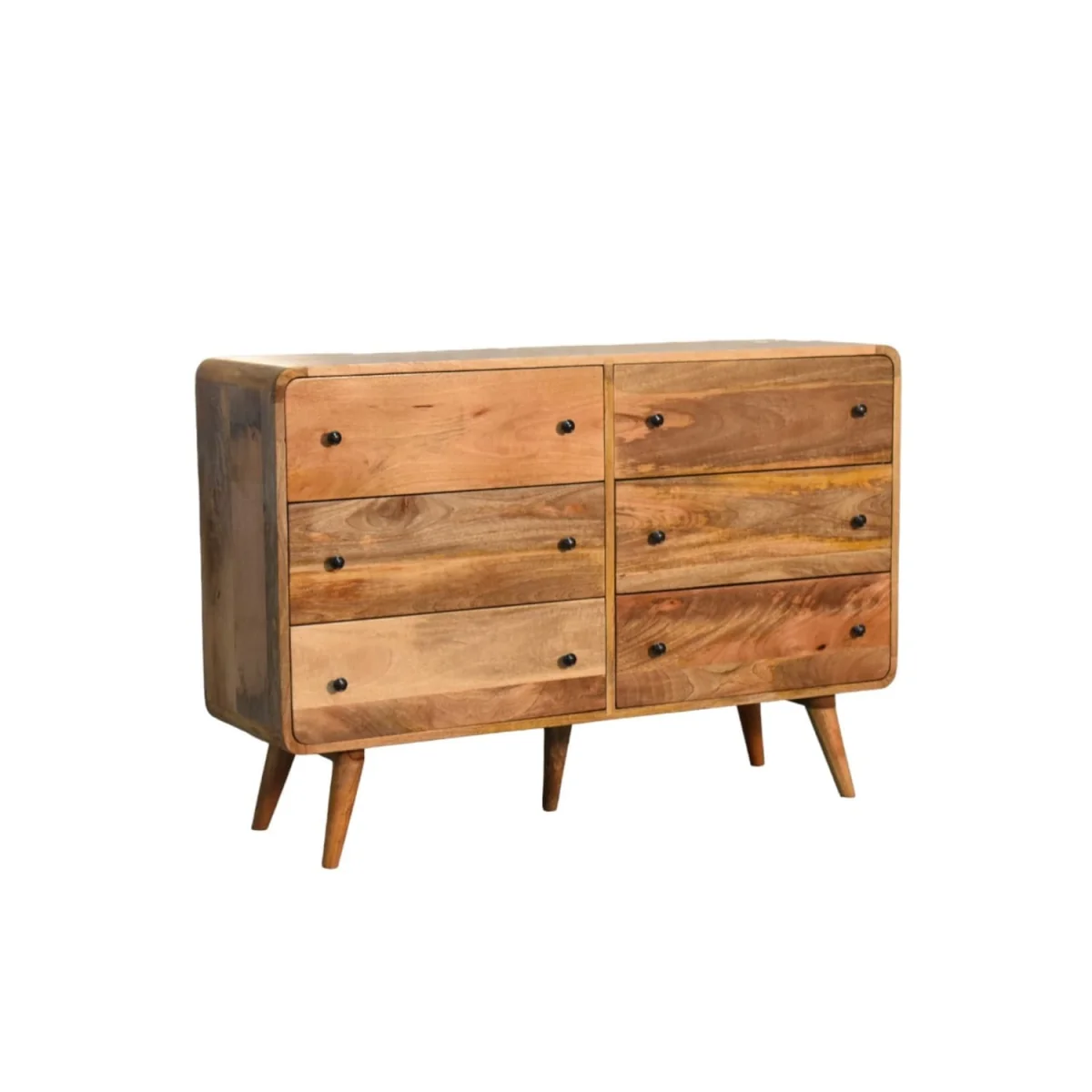 Urbino Large Curved Chest of Drawers Solid Mango Wood ‑ish Matt Finish – image 3