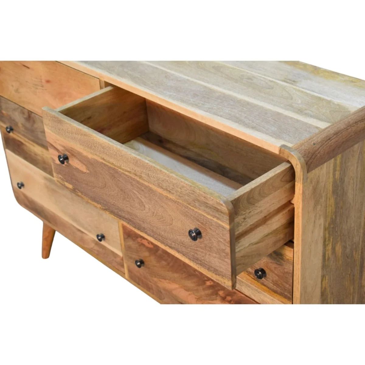 Urbino Large Curved Chest of Drawers Solid Mango Wood ‑ish Matt Finish – image 4