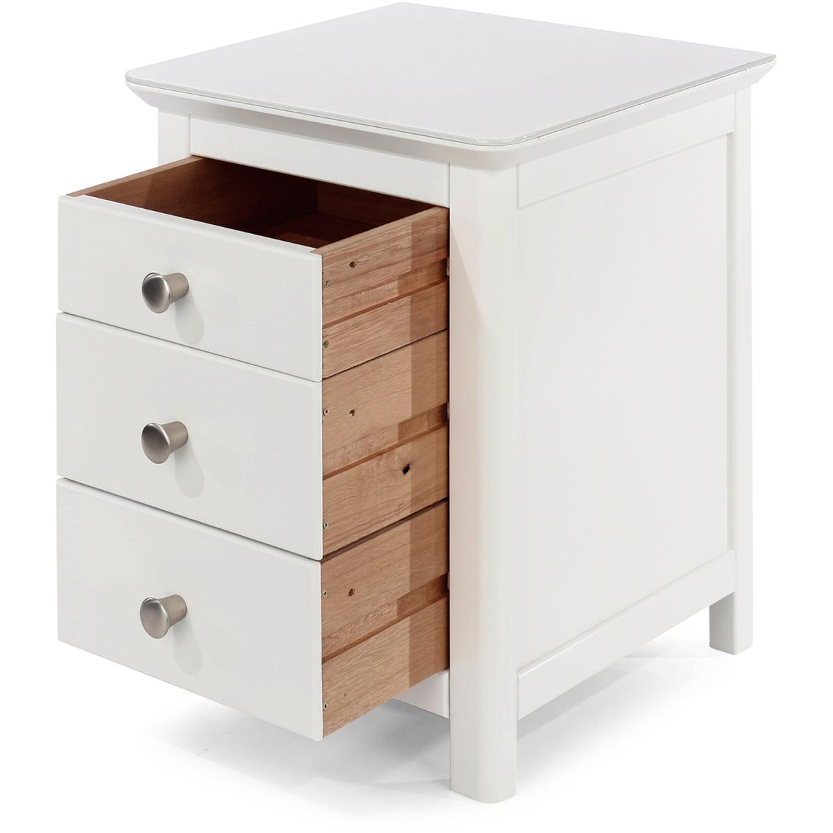 Nairn 3 drawer bedside  - white – image 3