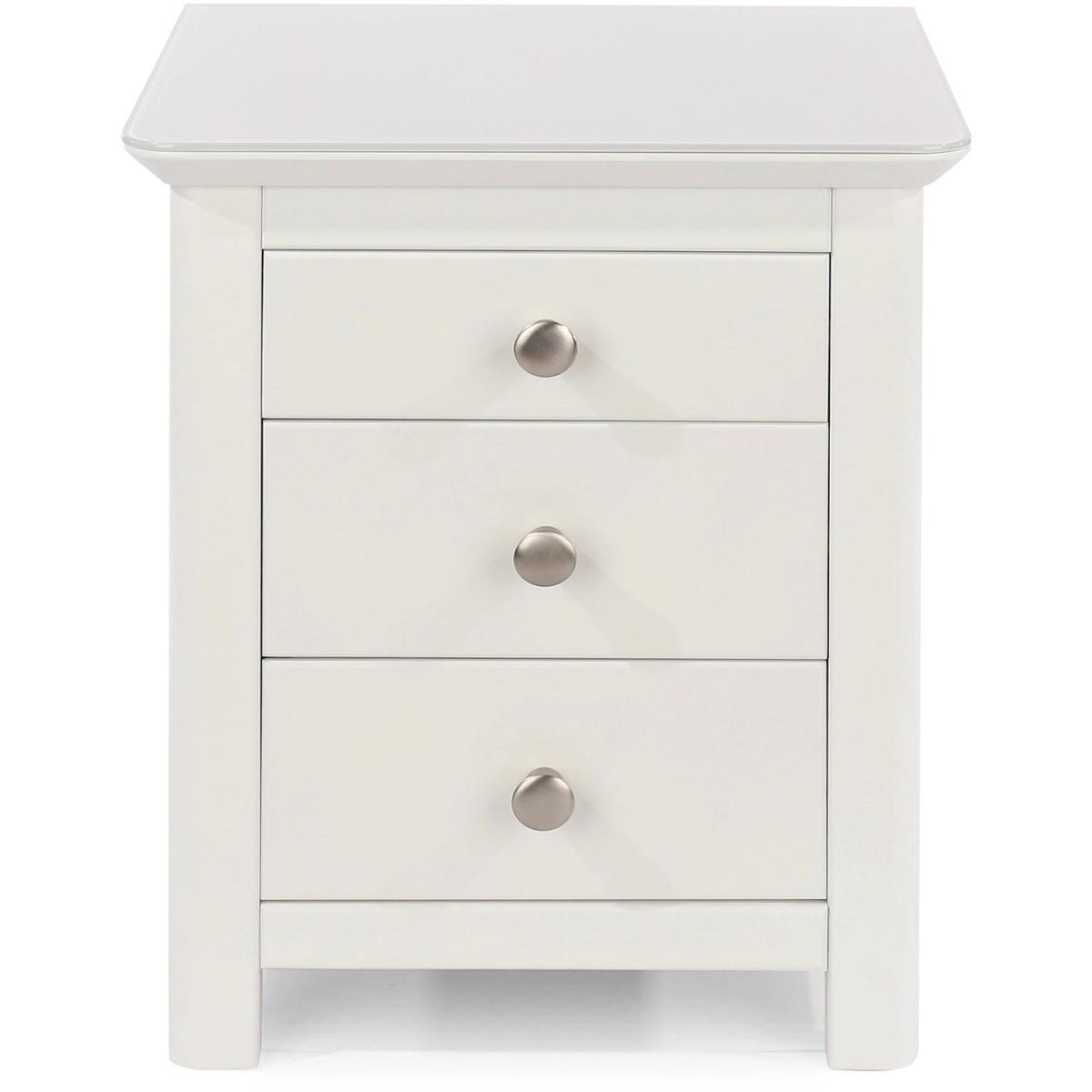 Nairn 3 drawer bedside  - white – image 4