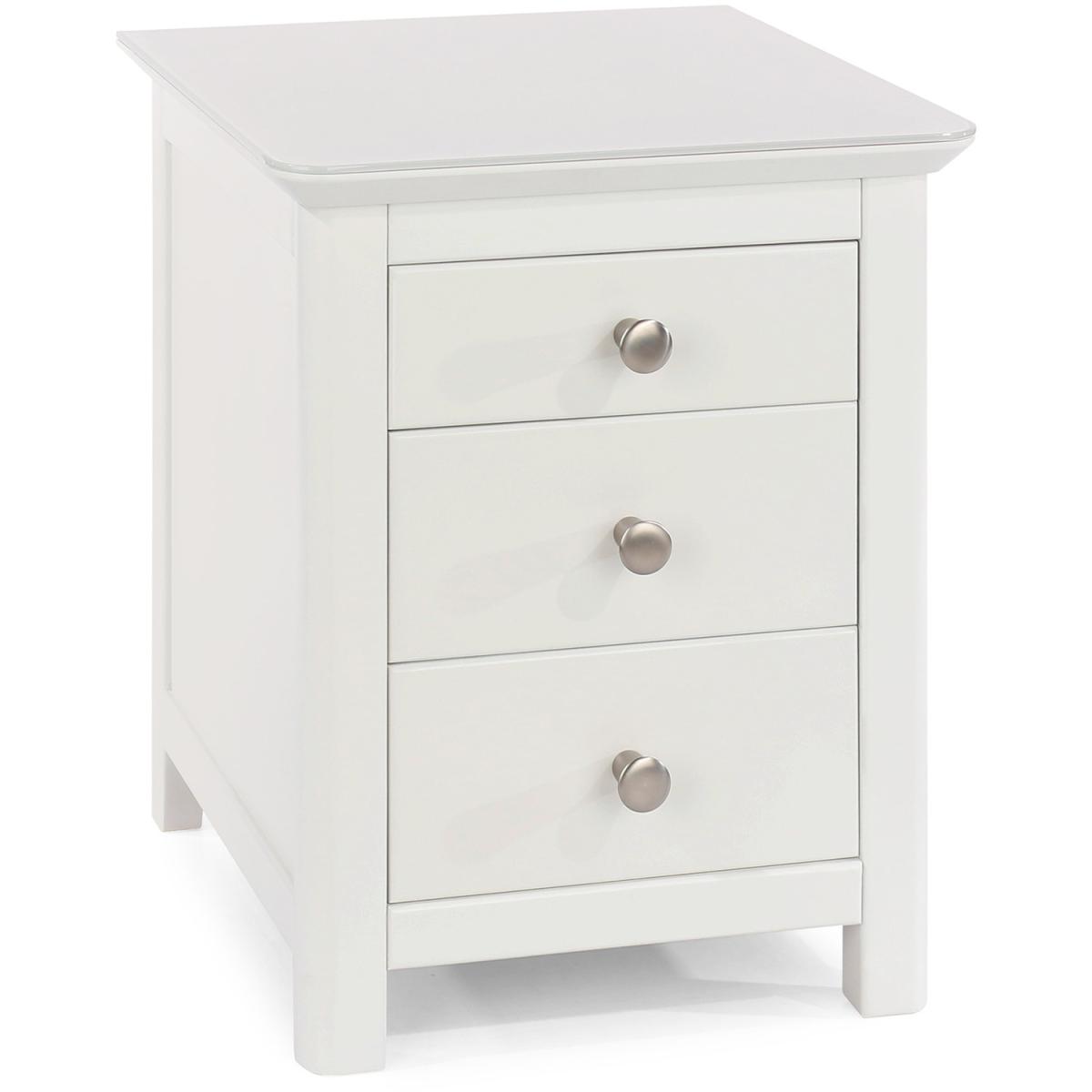 Nairn 3 drawer bedside  - white – image 5