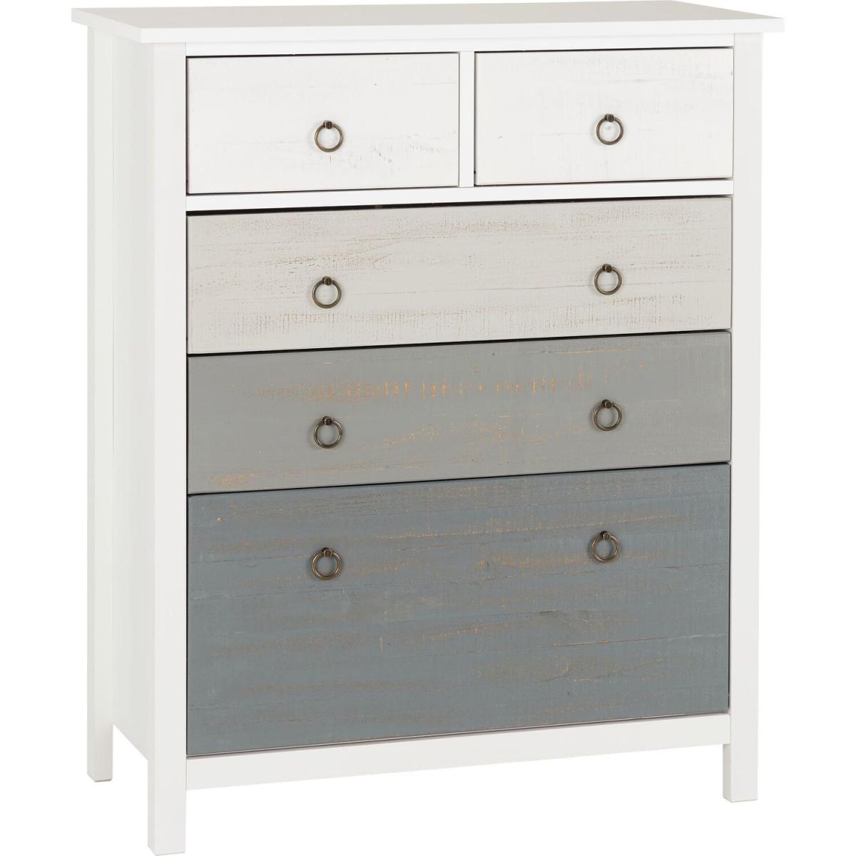 Vermont Drawer Chest - 3+2 drawer Grey and White – image 3