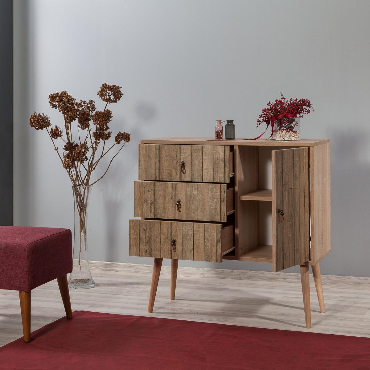 City Sideboard Natural Chest of Drawer - Oak – image 2