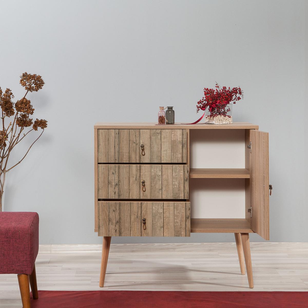City Sideboard Natural Chest of Drawer - Oak – image 3