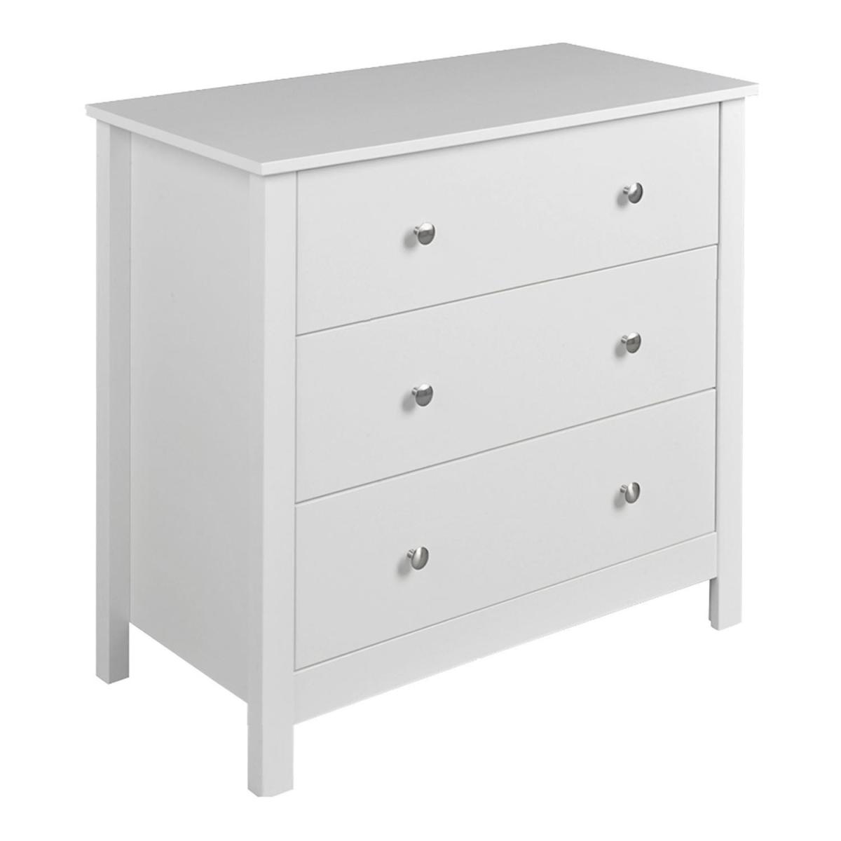 Florence 3-Drawer Chest - White – image 2
