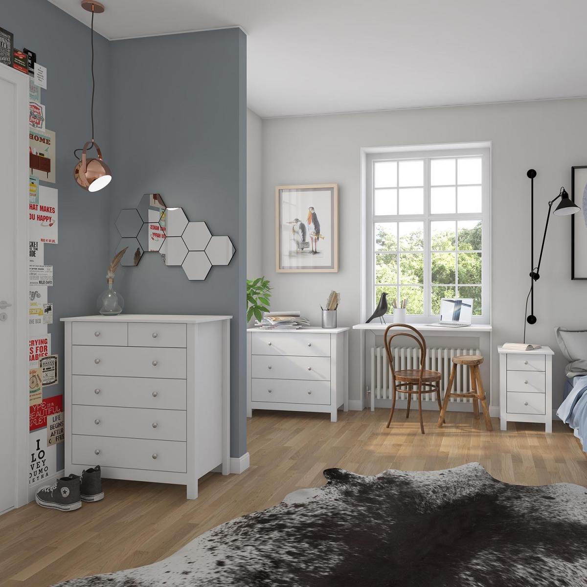 Florence 3-Drawer Chest - White – image 3