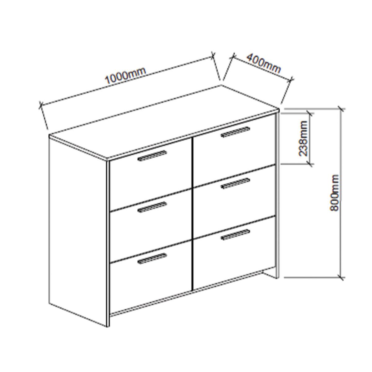 Hartley 6 Drawer Chest - Light Grey – image 4