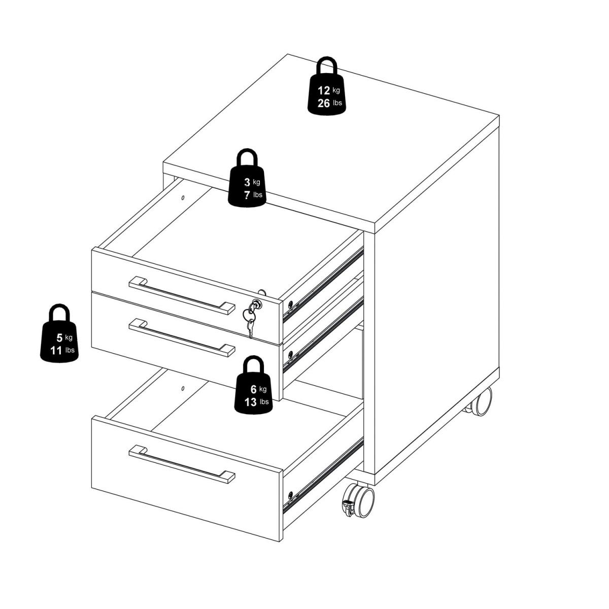 Prima Mobile 4-Drawer Cabinet - Black – image 13