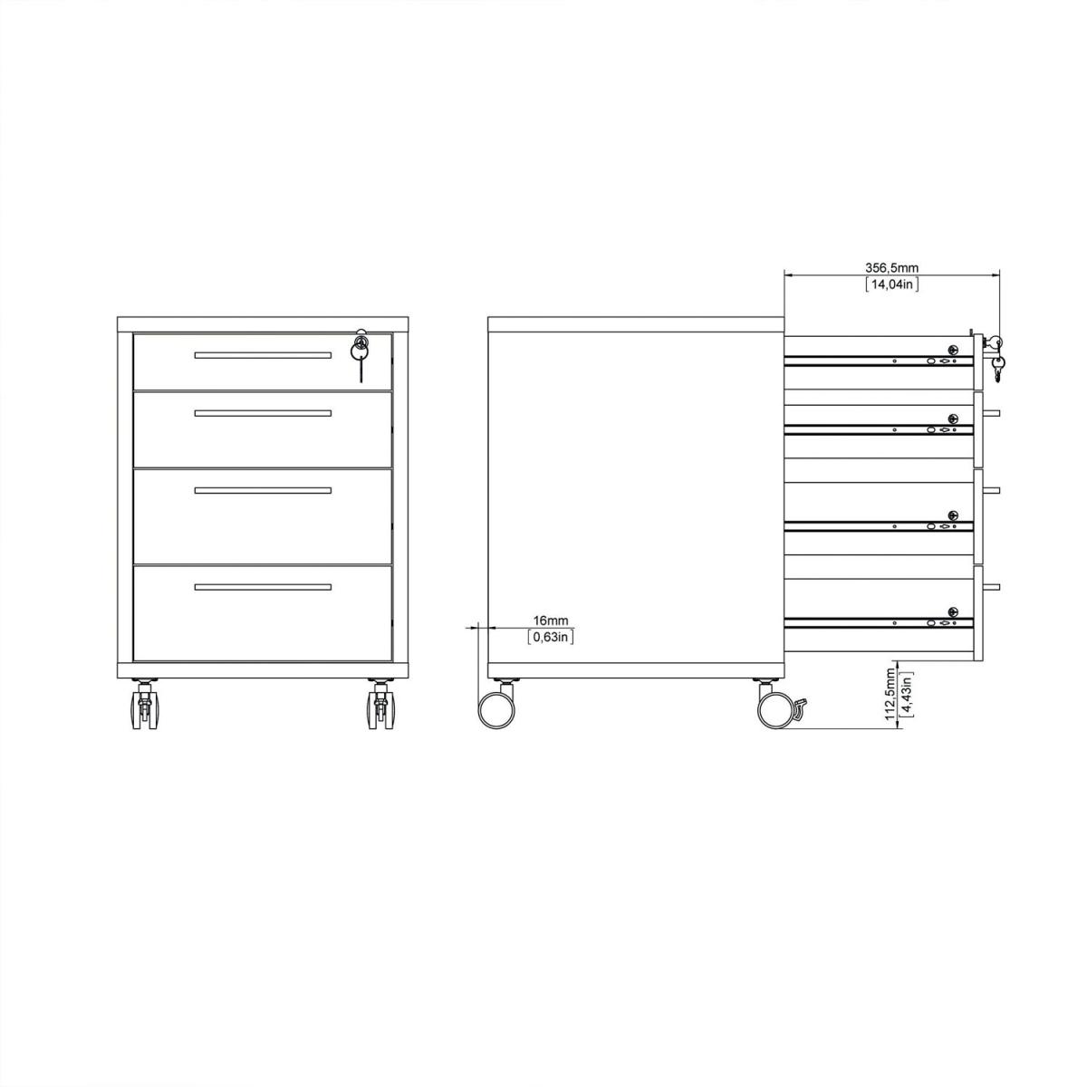Prima Mobile 4-Drawer Cabinet - Black – image 15