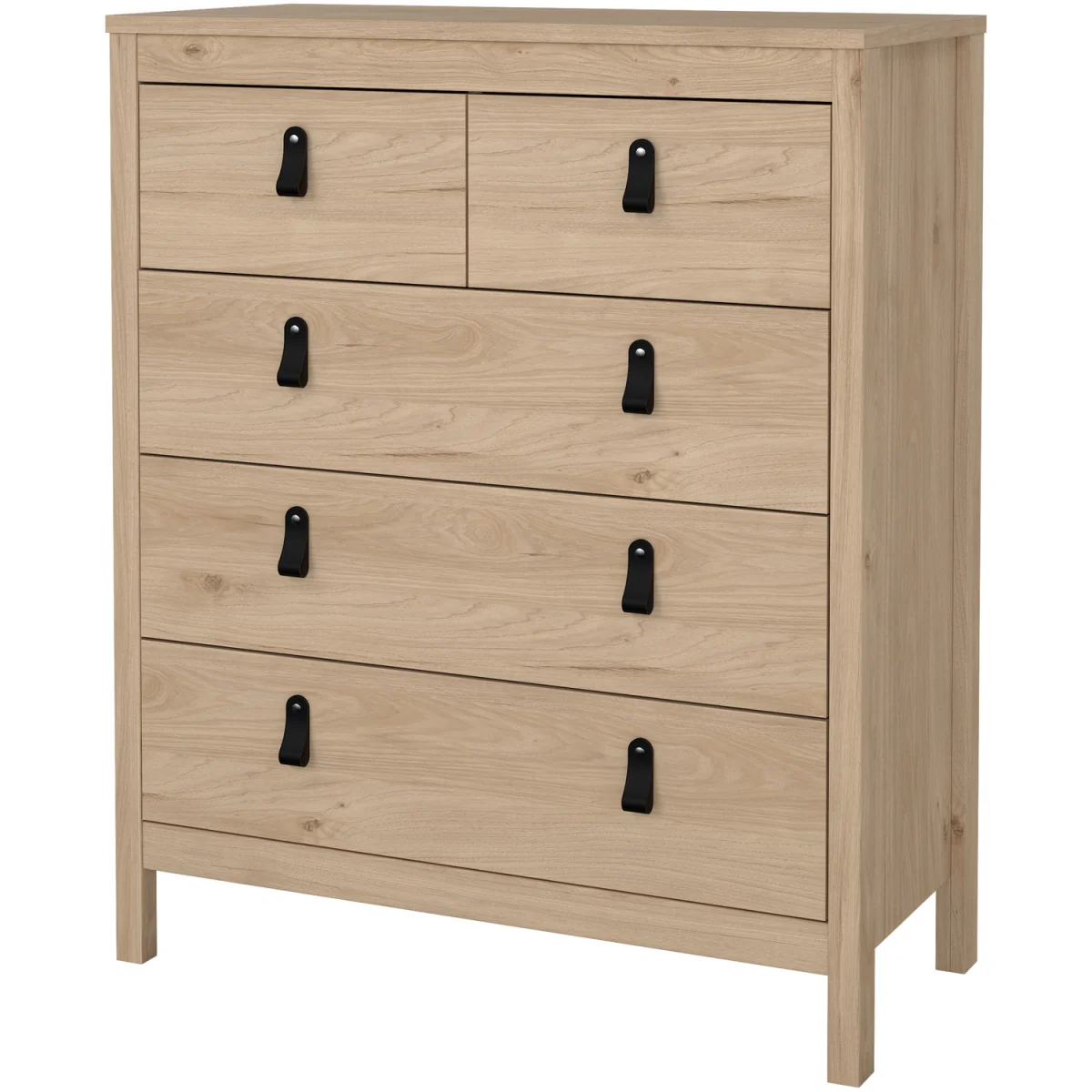 Barcelona Chest 3+2 Drawers in Jackson Hickory Oak - Jackson Hickory – image 5