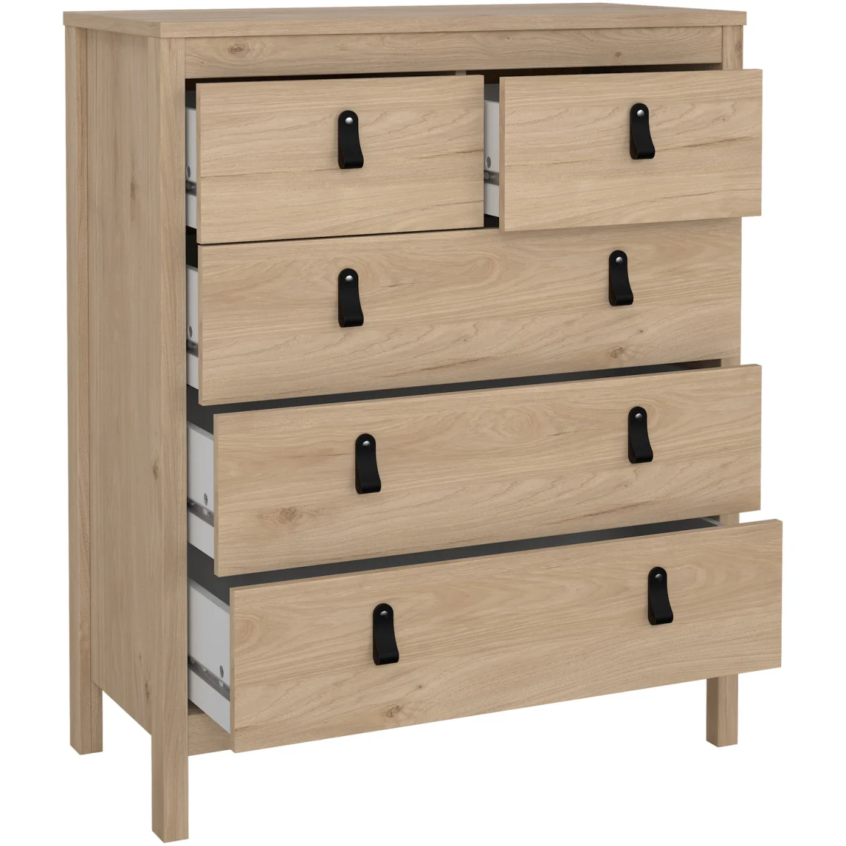 Barcelona Chest 3+2 Drawers in Jackson Hickory Oak - Jackson Hickory – image 7