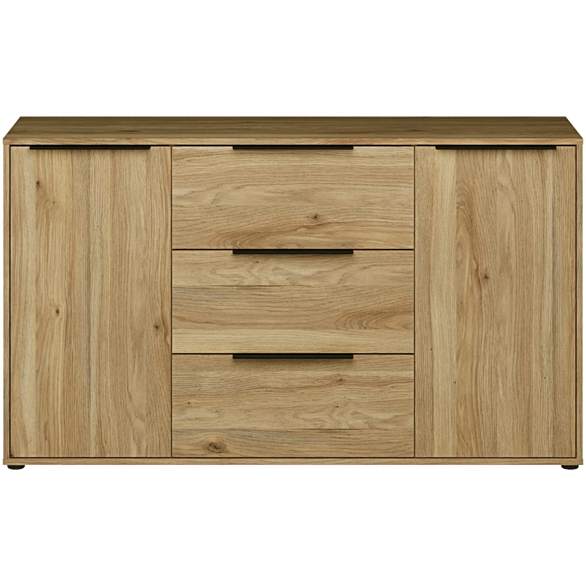 Orkney 3 Drawer Sidebaord with 2 Doors in Mauvella Oak - Mauvella Oak – image 2