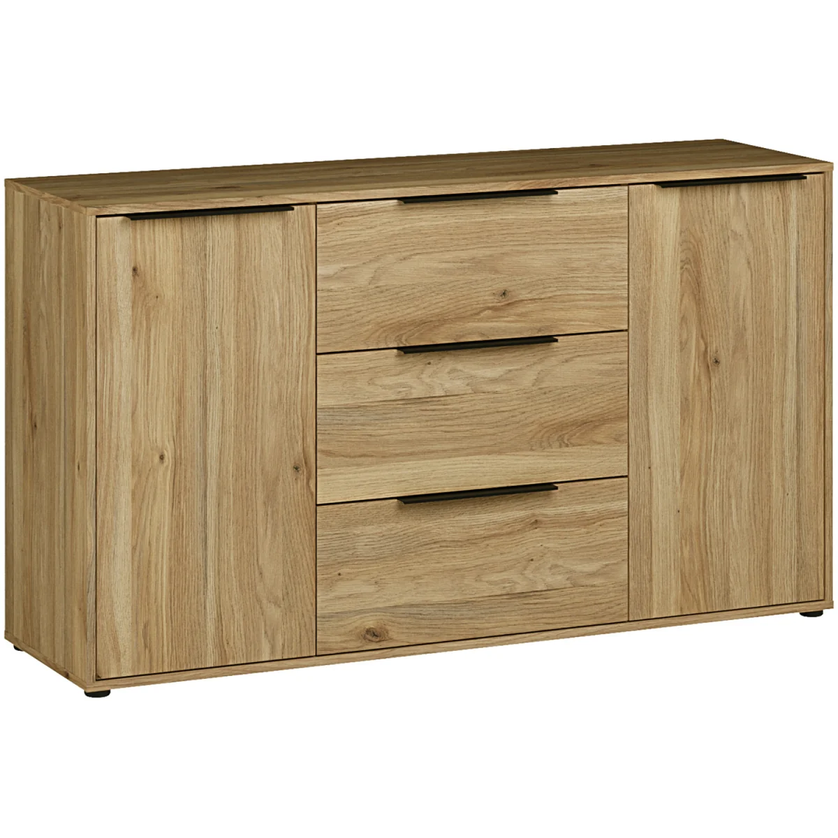 Orkney 3 Drawer Sidebaord with 2 Doors in Mauvella Oak - Mauvella Oak – image 3