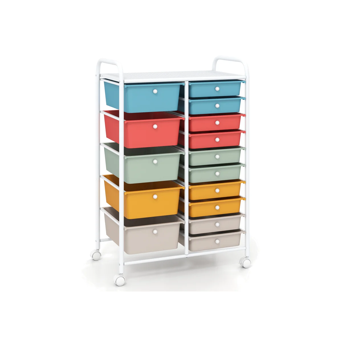15 Drawer Rolling Storage Cart Rainbow - Multi-color – image 1