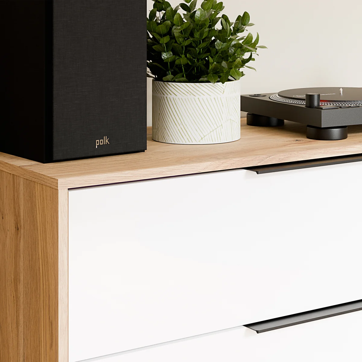 Orkney 3 Drawer Chest in Mauvella Oak and White Gloss - Mauvella Oak & White – image 8