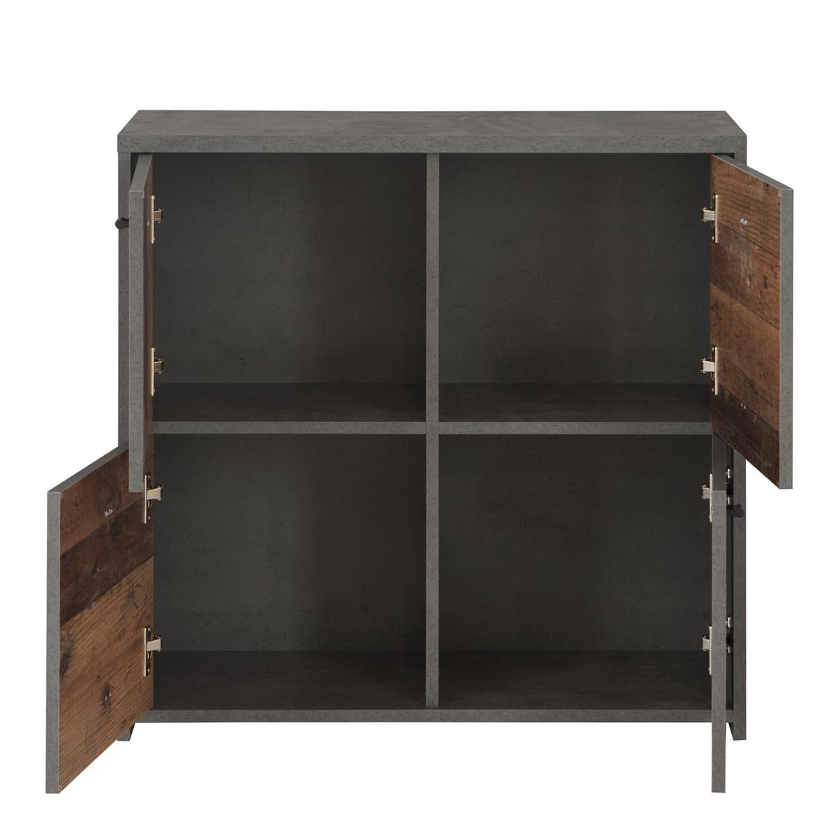 Best 4-Door Chest - Vintage Wood/Dark Grey – image 4