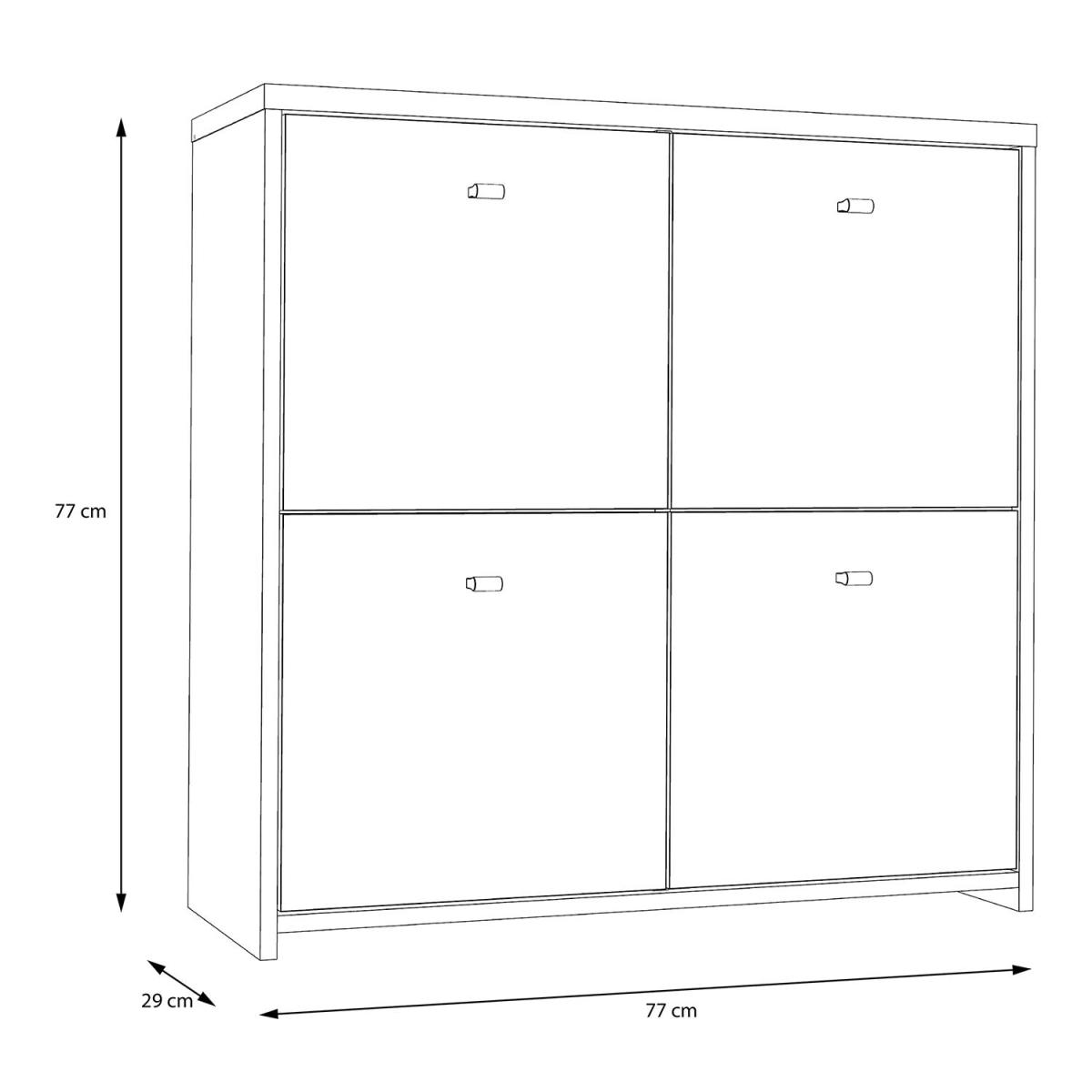 Best 4-Door Chest - Vintage Wood/Dark Grey – image 6