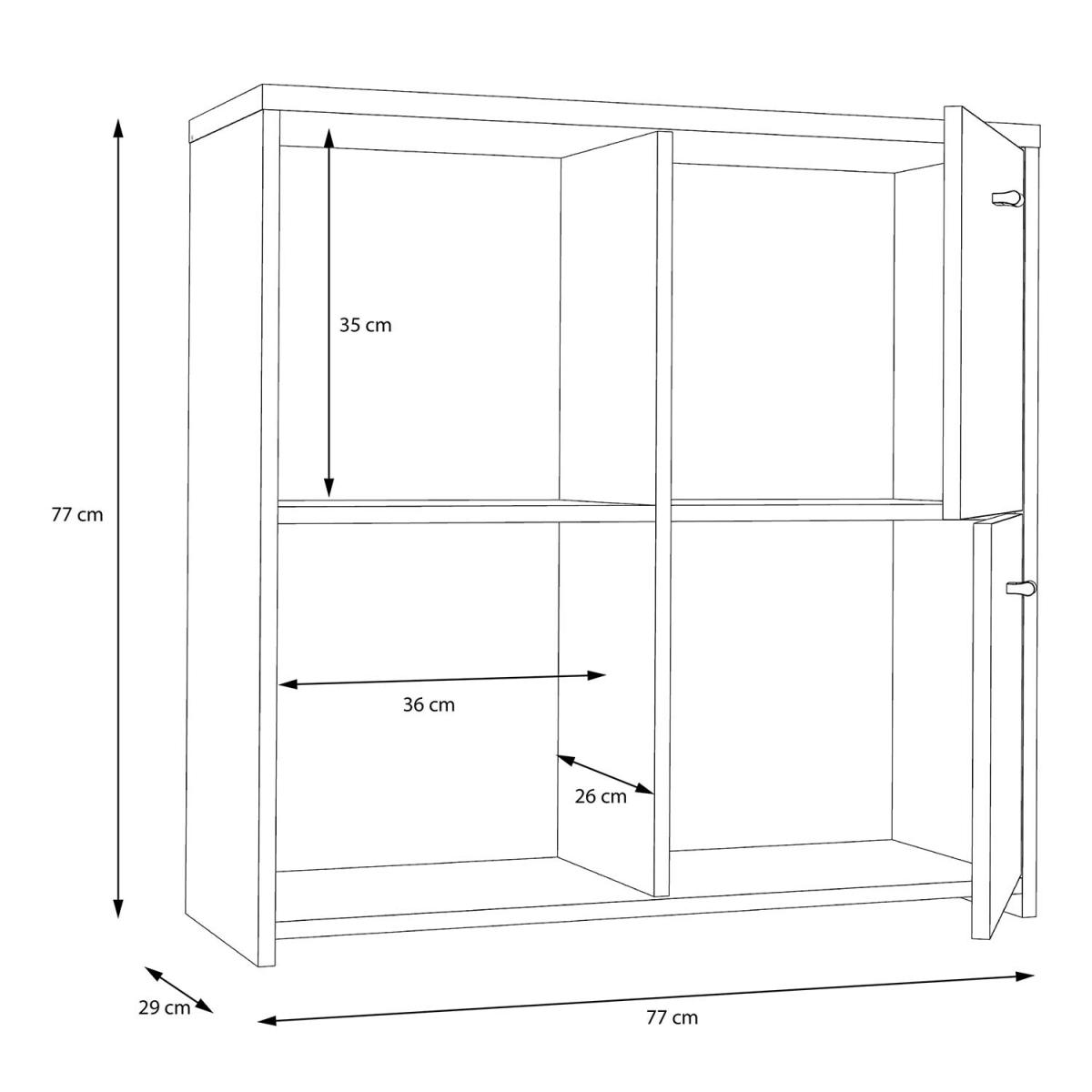 Best 4-Door Chest - Vintage Wood/Dark Grey – image 7