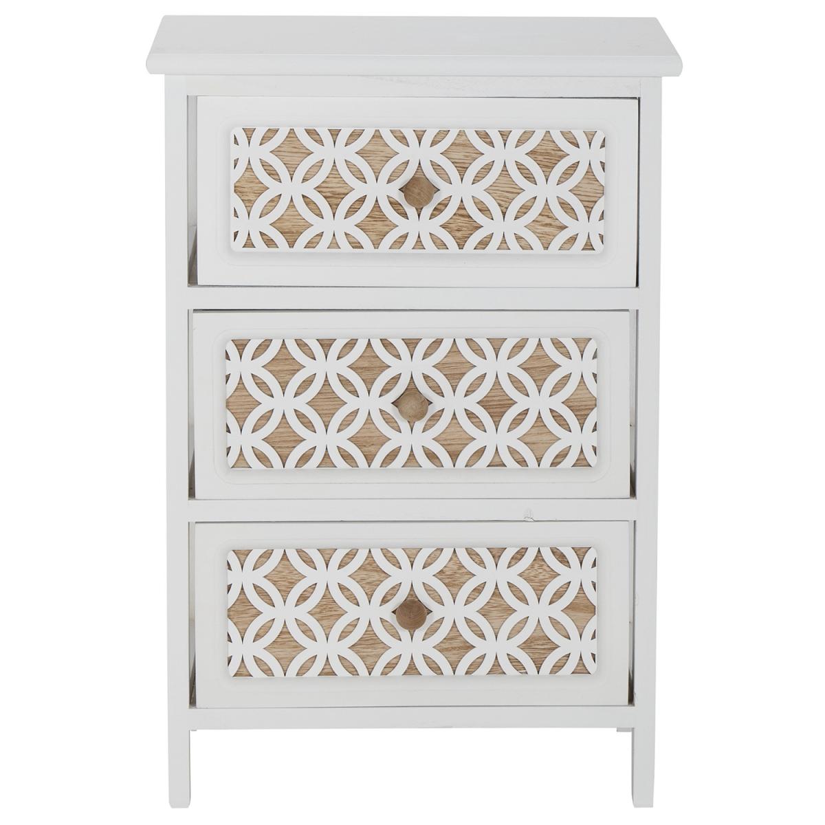 Nasara 3 Drawer Storage Tower - White – image 2