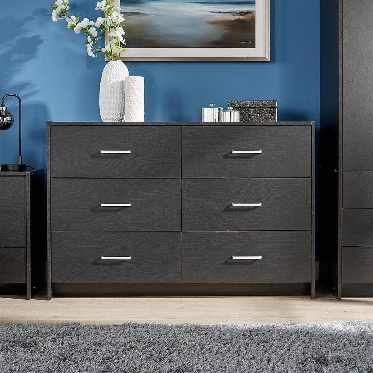 Stratford 6 Drawer Bedroom Storage Chest Unit - Oak – image 2