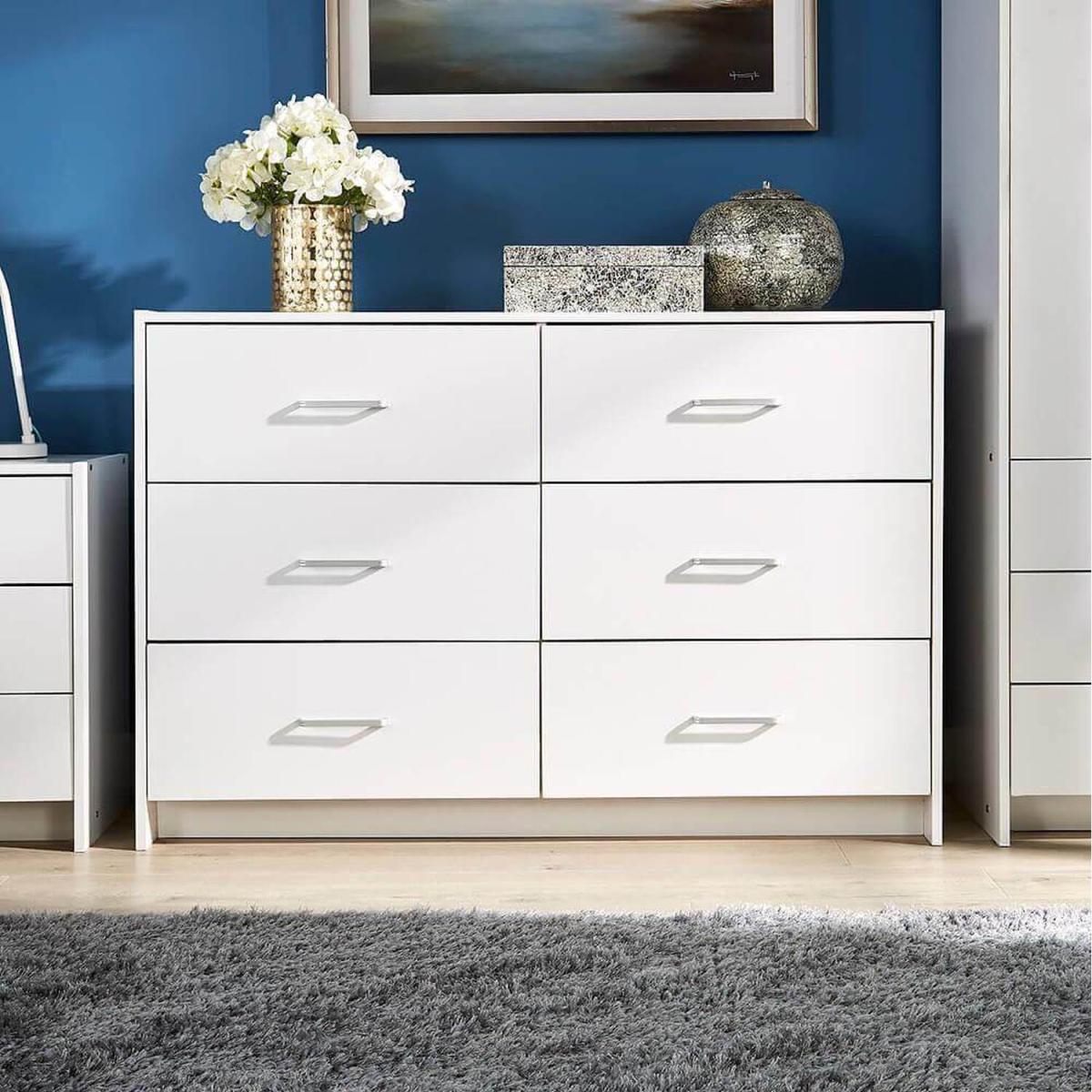 Stratford 6 Drawer Bedroom Storage Chest Unit - Oak – image 7