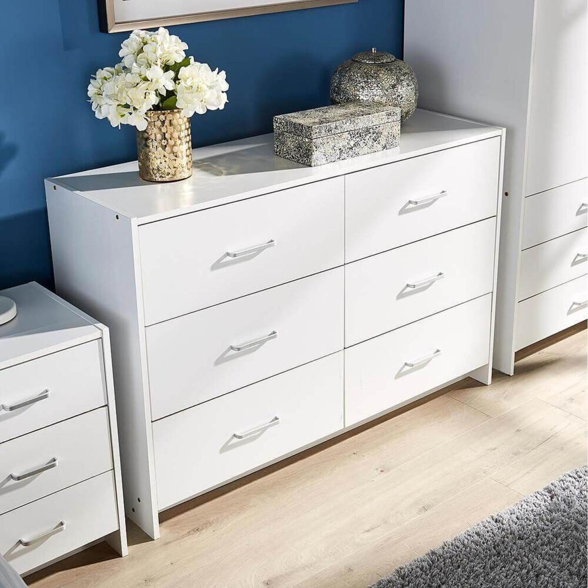 Stratford 6 Drawer Bedroom Storage Chest Unit - Oak – image 9
