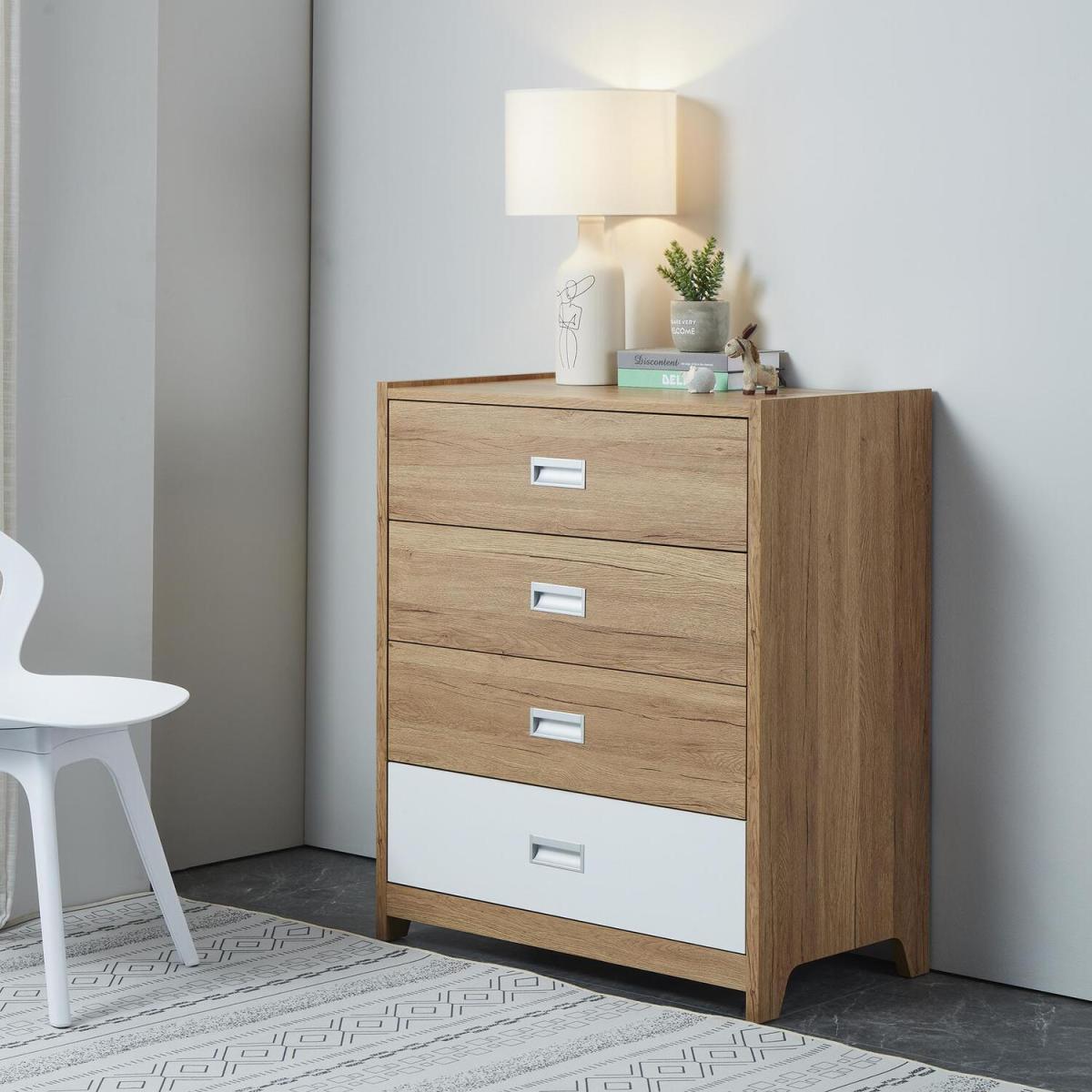 Broughton 4 Drawer Chest Modern Bedroom Storage Unit - White – image 2