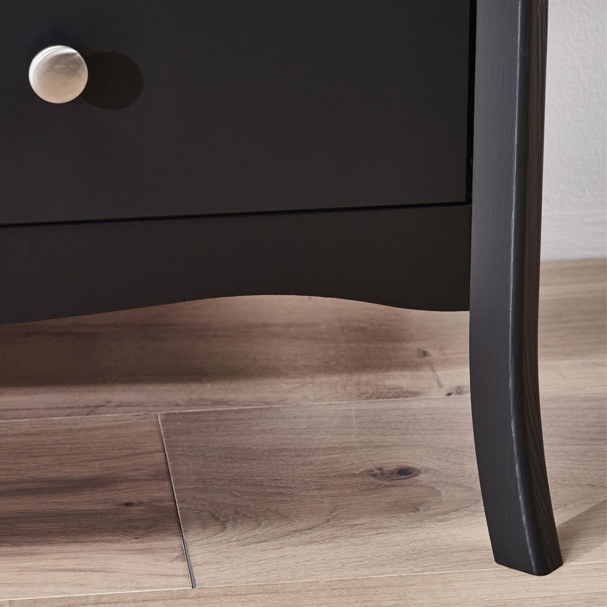 Baroque Five Drawer Narrow Chest - Black – image 6