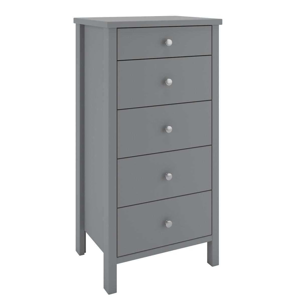 Steens Tromso Five Drawer Narrow Chest - Grey – image 3