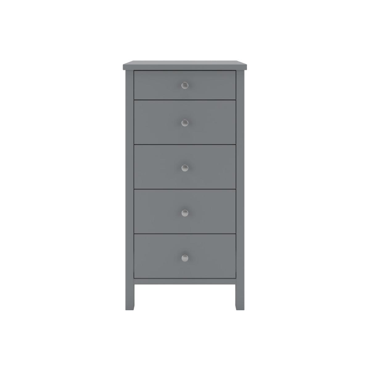Steens Tromso Five Drawer Narrow Chest - Grey – image 1
