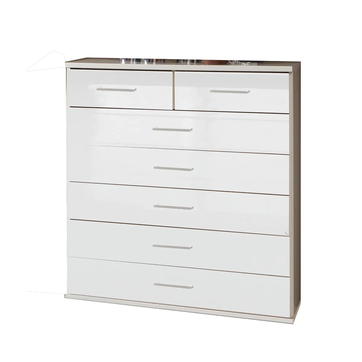 Clack White Gloss 5 Plus 2 Chest of Drawers - White – image 2