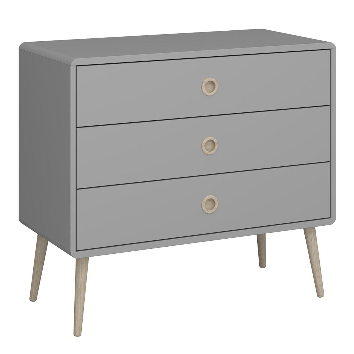 Softline Wide Chest of Three Drawers - Grey – image 2