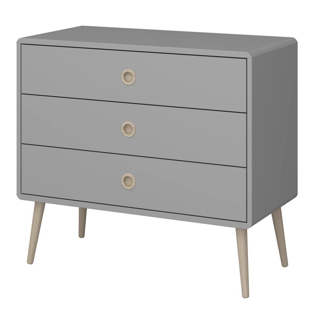 Softline Wide Chest of Three Drawers - Grey – image 4