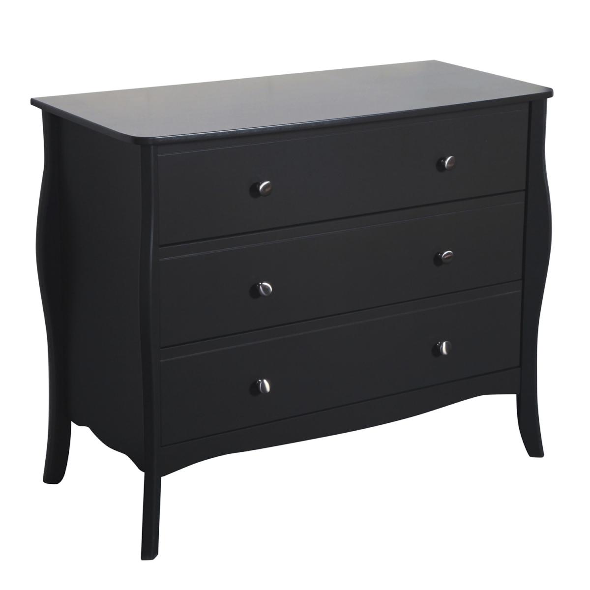 Steens Baroque 3 Draw Wide Chest - Black – image 3