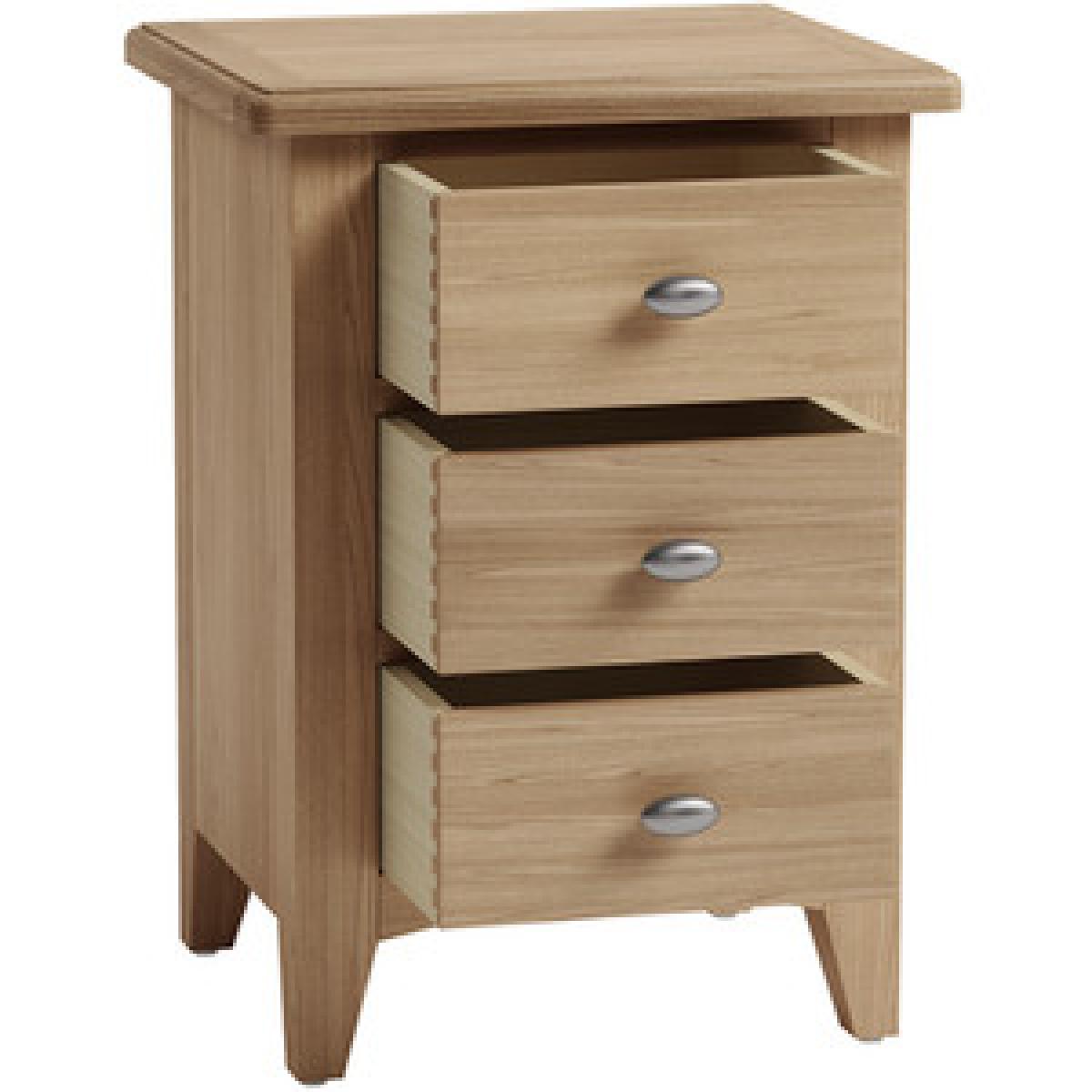 Bisbrooke Country 3 Drawer Bedside - Medium Oak – image 11