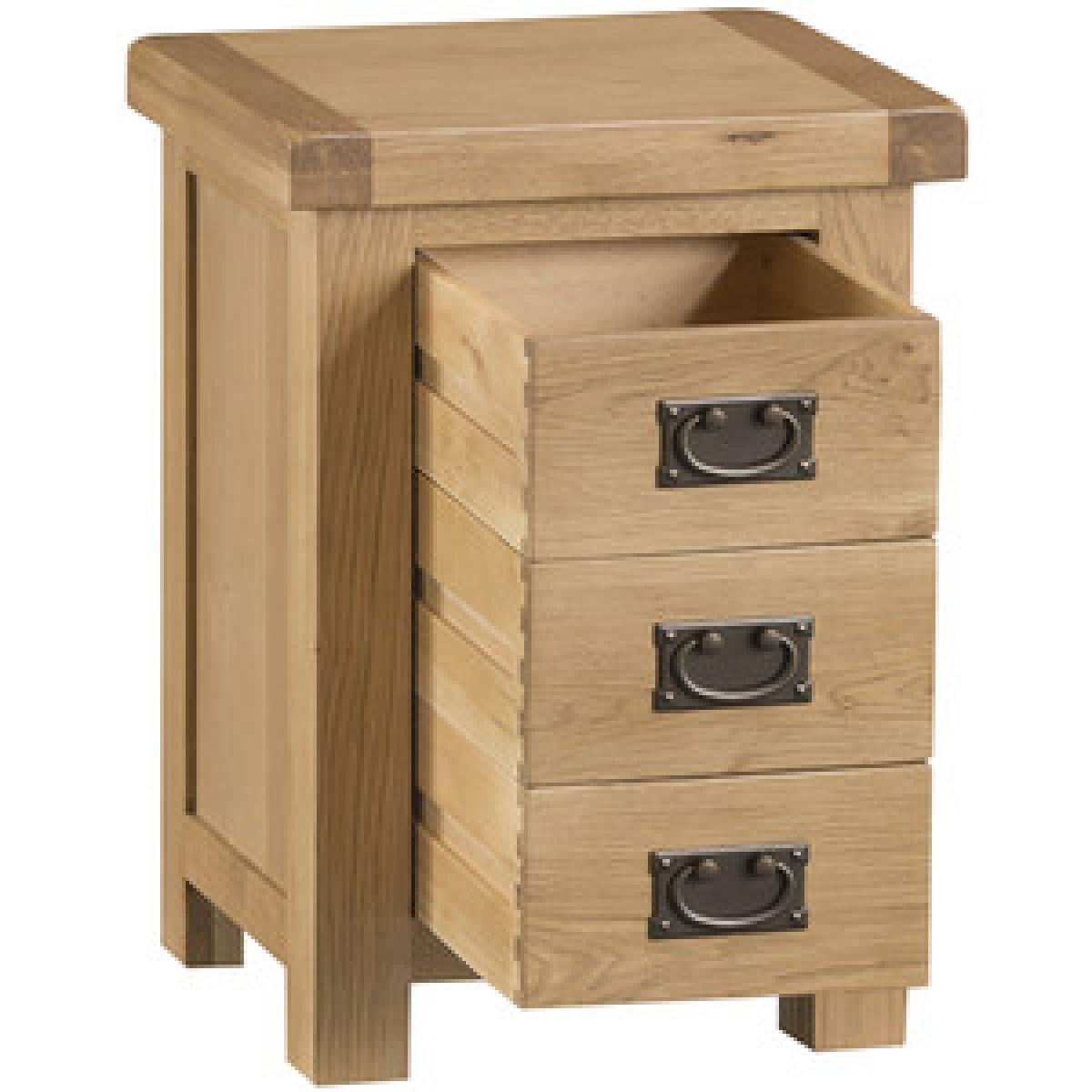 Bisbrooke Country 3 Drawer Bedside - Medium Oak – image 13