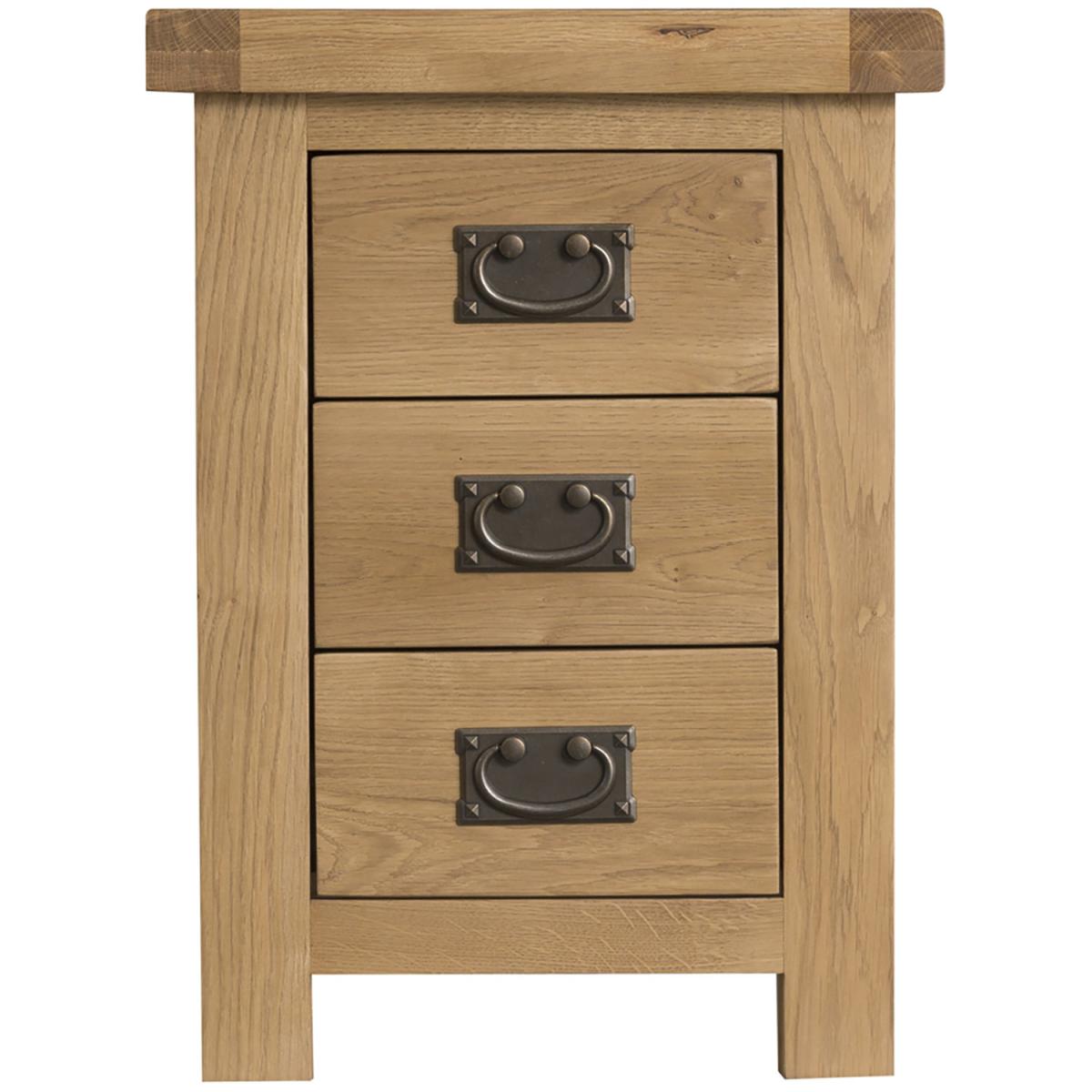 Bisbrooke Country 3 Drawer Bedside - Medium Oak – image 3